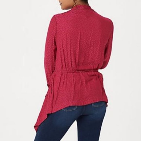 LOGO Jacquard Cardigan with Tie Waist 2544 - Picture 2 of 2